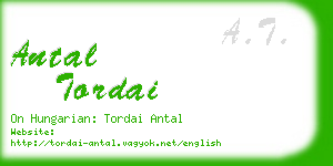 antal tordai business card